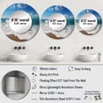 thumbnail image 4 of Designart "Aqua Force Of The Sea Surge" Beach Rund Mirror For Wall Decor - Large Turquoise Round Print Mirror - Round Coastal Mirror - Wall Mounted Round Large Mirror - 29" x 29", 4 of 6