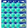 thumbnail image 1 of Murata 319 SR527SW Battery 1.55V Silver Oxide Watch Button Cell (20 Batteries), 1 of 5