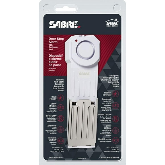Sabre Wedge Door Stop Alarm, Door Stop Home Alarm