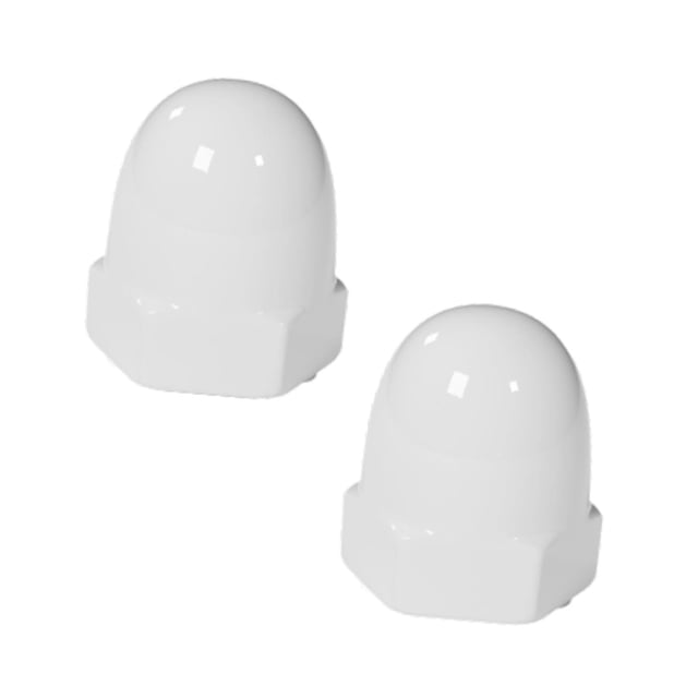 2 tapas de cerámica para pernos de inodoro, útiles y decorativas. Blanco