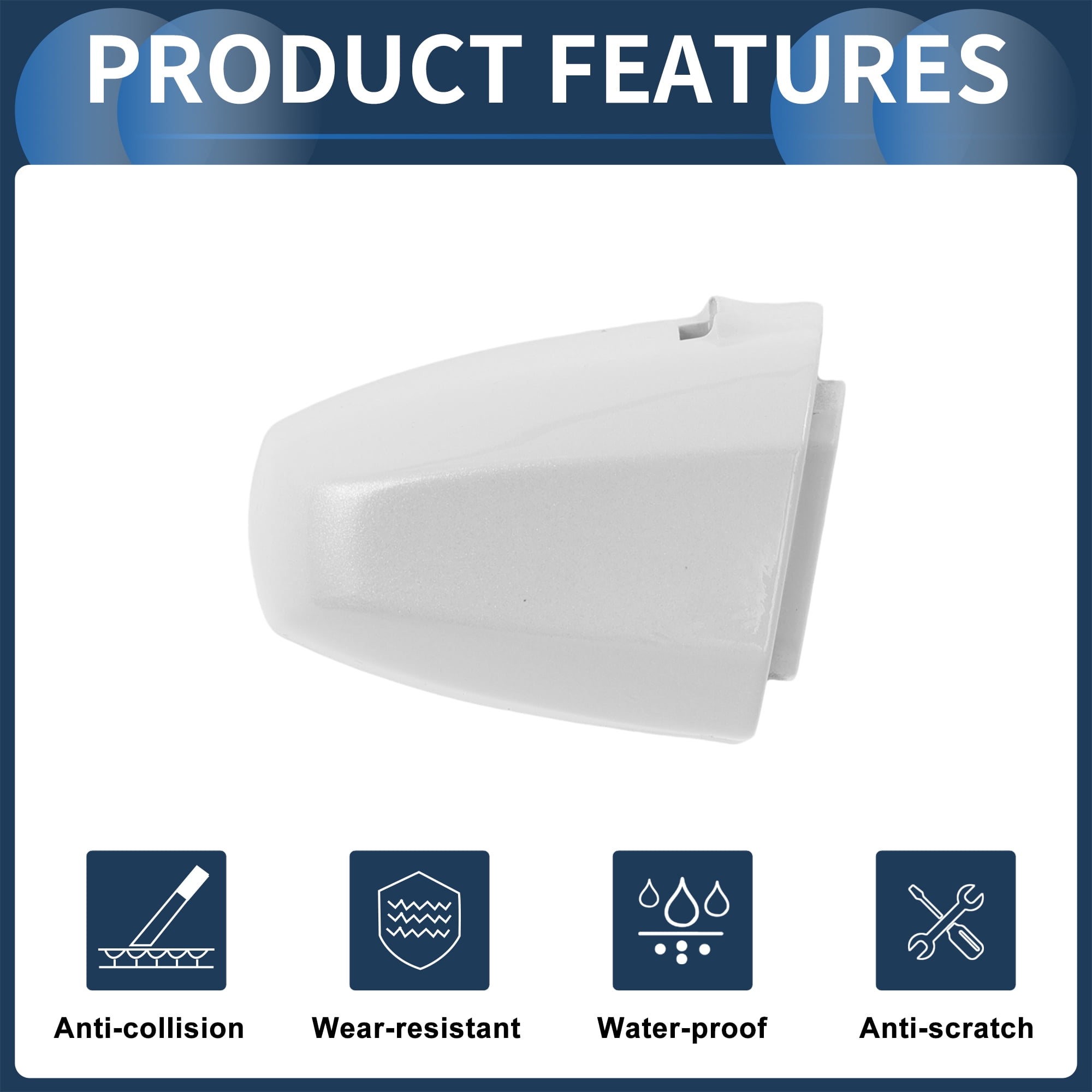 Unique Bargains Durable ABS Car Door Handle Cover White for BMW X1 X2 X5 F15 X6 F16