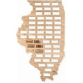 thumbnail image 4 of Torched Illinois Wine Cork Map Wall Mount Decor 24" x 24" x 18" Beige, 4 of 4