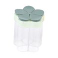 thumbnail image 1 of AMLESO Transparent 5 Grids Flip Spice Shaker Jars Net Shaped Pouring Port Green, 1 of 4