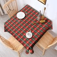 thumbnail image 2 of Christmas Square Tablecloth 42x42 Inch – Waterproof Polyester Printed Table Cover, Wrinkle Resistant & Washable for Kitchen Dining Picnic Party Decor, Single-v4-15, White, 2 of 6