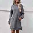 thumbnail image 4 of Gspmoly Robe pour Femmes, Nouvelle Robe Chandail Longue à Capuche à Manches Longues avec Poche et Fente pour l'Automne/hiver, Robes de Mariage pour Femmes jusqu'à 60 % de Rabais, 4 of 6
