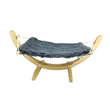 Cat Hammock Bed Cat Furniture Lounger Breathable Free Standing Cat Rocking Chair Gray