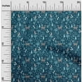 thumbnail image 2 of oneOone Velvet Teal Blue Fabric Animal Craft Projects Decor Fabric Printed By The Yard 58 Inch Wide, 2 of 5