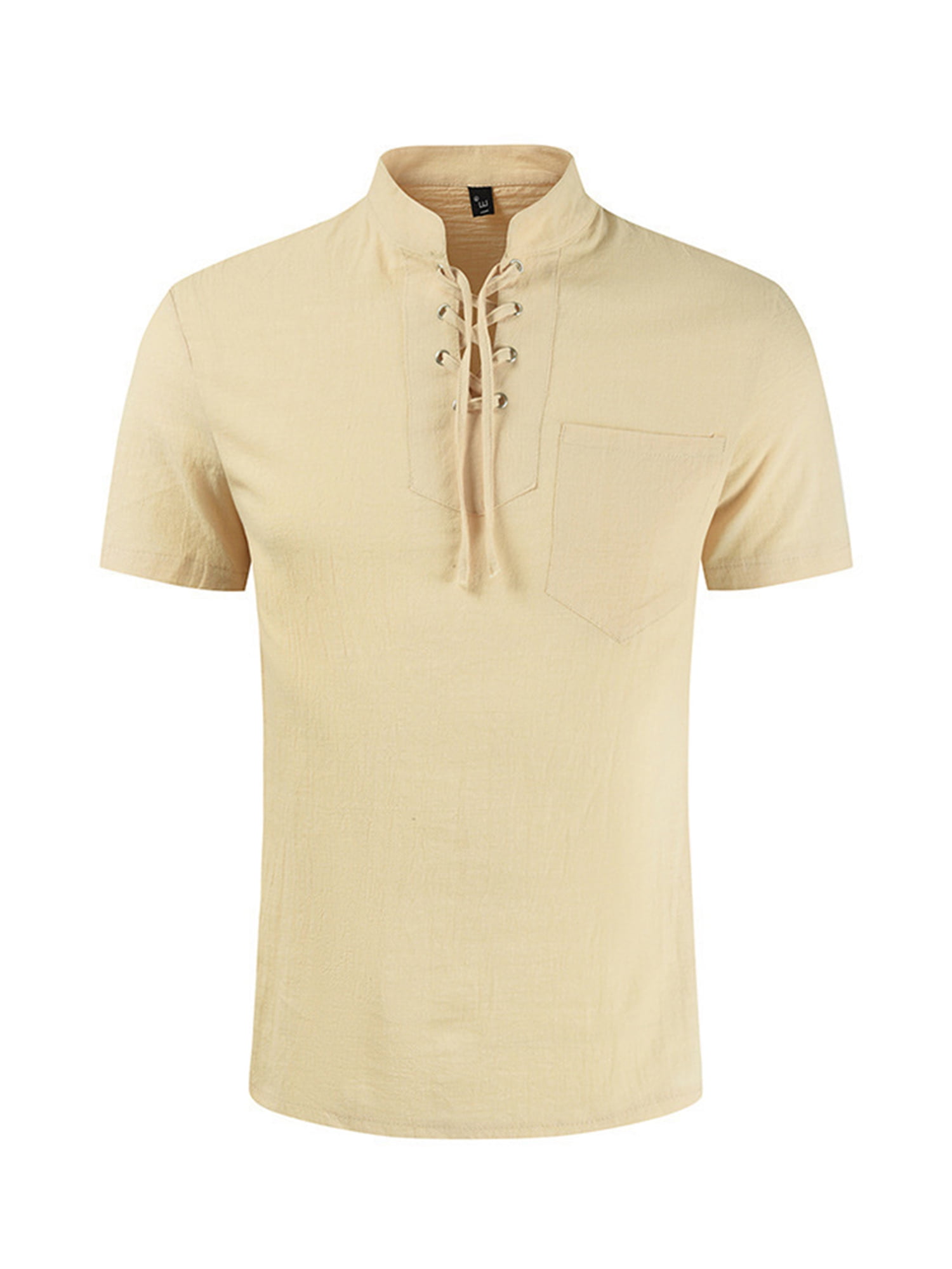 MAWCLOS Men's Lace Up T-Shirt Summer 