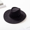 thumbnail image 3 of Homoyoyo Cowboy Straw Hat Wide Brim UV Protection Unisex Women Fishing 1Pcs, 3 of 6