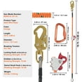 thumbnail image 2 of KFFKFF 12.7mm Steel-Core Climbing Lanyard, 16ft Length with Alloy Snap Hook & Aluminum Carabiner, 30KN Tension Rating for Arborist Safety, Tree Climbing Gear, 2 of 9