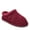 Dark Red, variant on Fireside by Dearfoams Women's Greta Genuine Shearling Clog Slipper with Embroidery