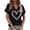 Black, variant on Women'S Tops, Tees & Blouses Printed Short Sleeve Luxe Knit Comfort Style Petite Tops for Women,White,M