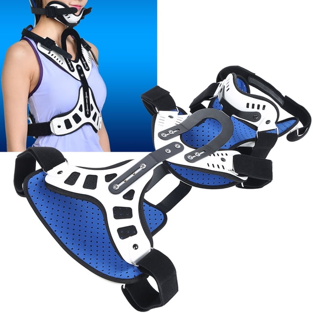 Adjustable Neck Chest Orthosis, U Lumbar Support, Comfortable Detachable Easy To Use for Thoracic Adult Average Size Detached Separately Cleaning