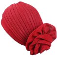 thumbnail image 4 of D-GROEE Shiny Flower Turban Shimmer Chemo Cap Hairwrap Headwear Beanie Hair Scarf, 4 of 7