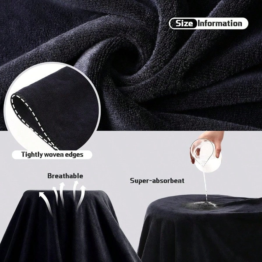 24 Piece Oversized Bath Towels Set Microfiber Absorbent Towels For Spa Camping Bathroom Beach 4 Oversized Bath Towels 2 Bath Sheets 6 Hand Towels 8 Wash Cloths 4 Fingertip Towels Black