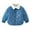 Blue (With Fleece), variant on Esaierr Toddler Kids Boys Fleece Jacket Cotton Coat Warm Jacket Baby Boys Winter Long Sleeve Button Thick Outerwear for 1-5Y