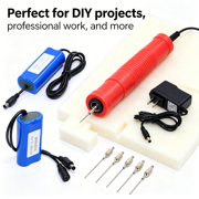 EXLEAF 2026 New Foam Cutter Cutting Efficiency Hot Knife Foam Cutter Material Handling Hot Wire Foam Cutter for Craft Modeling Diy Red-8
