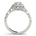 thumbnail image 2 of 14k White Gold Halo Antique Round Diamond Engmt Ring 5/8 cttw Size 8.5, 2 of 3
