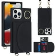 thumbnail image 2 of for iPhone 11 Pro Max Case with Card Holder and Strap for Women,Crossbody Lanyard,Stand Ring Kickstand,3 Credit Card Holder,Magnetic Clasp,and PU Leather Phone Wallet Casas 6.5 inch(Black), 2 of 10