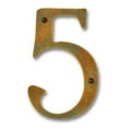 thumbnail image 1 of 4 in. Brass House Number-5, Wispy White - Old Penny, 1 of 1