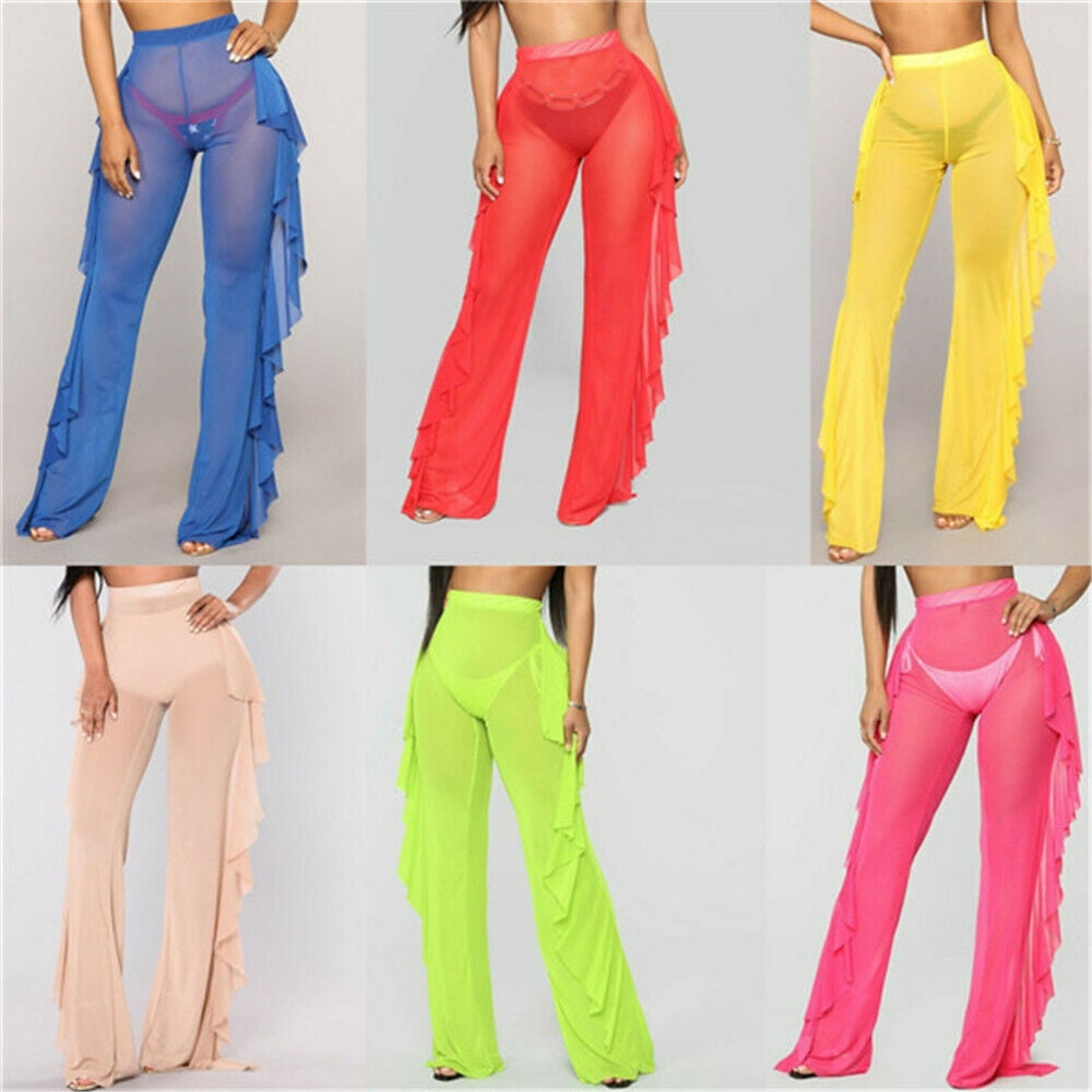 plus size mesh beach pants