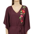 thumbnail image 5 of Bimba Kaftan Dark Brown Kimono Drawstring Dress Ladies Summer Evening Caftan-18, 5 of 5