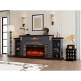 thumbnail image 7 of BOSHIRO 80" Blue Electric Fireplace with Mantel, TV Stand Fits 90" TVs, 30" Insert Heater, 7 of 7