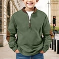 thumbnail image 2 of PINQI Boys Trendy Sweatshirts Half Zip up Pullover Sweatshirts with Pockets Kids Long Sleeve Cotton Fall Tops Clothes, 2 of 4