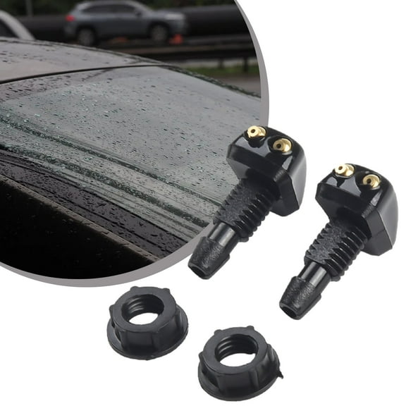 2 Pcs Car-Universal Front Windshield Wiper Nozzle Jet Sprayer Kits Sprinkler Water-Fan Spout Cover Washer Outlet Adjustment