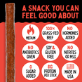 thumbnail image 4 of Jalapeno 100% Grass Fed Beef Sticks, Low Carb and Gluten-Free Snack, Hiking and Road Trip Snacks, Snack Pack of 12 Level 3.5 of 5 Spicy Jerky Sticks - Sogo Snacks, 4 of 8