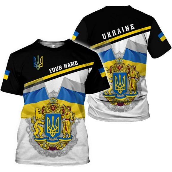 Personalized Name Ukraine Shirt 3D, Ukraine Tshirt Unisex for Men and Women, Custom Ukrainian Tshirt S-5XL (T-shirt, S)