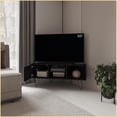 thumbnail image 2 of TV Furniture | Mid-Century Modern Compact TV Stand for Small Spaces | Black | Engineered Wood, 2 of 7