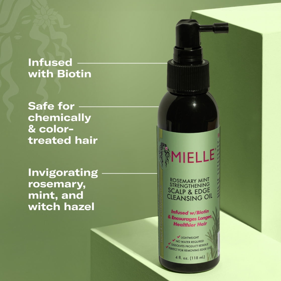 Mielle Rosemary Mint Strengthening Scalp & Edge Cleansing Oil 4 oz