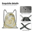 thumbnail image 4 of Disketp White Rose Drawstring Backpack Drawstring Gym Bags Draw String Bags for Sports, Gym, Travel, Swimming, Beach-Small, 4 of 6