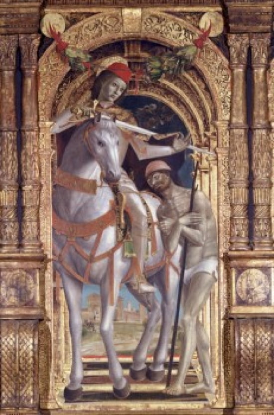 Madonna and Child (Detail) from the Polyptych of Saint Martin Bernardo Zenale (c 1436-1526 Italian) Tempera on board Basilica of Saint Martin Santa Maria Assunta Treviglio Italy Canvas Art - Bernard