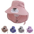 thumbnail image 3 of Moocorvic Women Sun Hat with Fan Fishing Wide Summer Hats for Outdoor Summer Camping Beach, USB Rechargeable & Solar Powered, 3 of 3