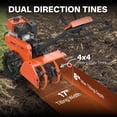 thumbnail image 3 of NOVUS 17 Inch Dual Direction Rear Tine Tiller, 212CC 4 Cycle Gas Engine, Independent Control Panel , Instant Reverse Power Tiller with 14” Tires, Gas Tiller for Gardening, 3 of 10
