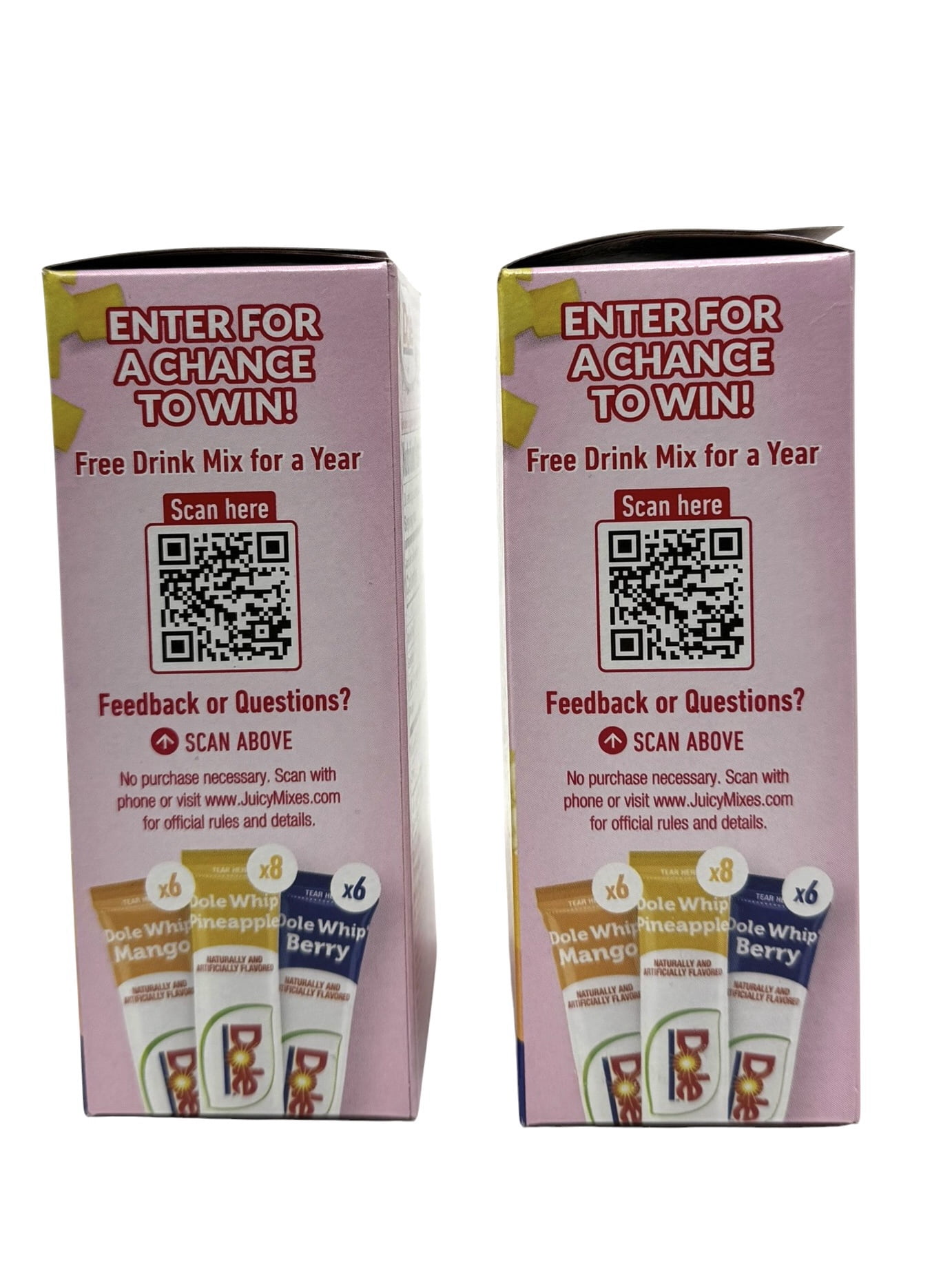 Dole Whip Powder Drink Mix Variety Pack, Pineapple, Mango, & Berry Zero Sugar, 20 Sticks (Pack of 2)