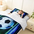 thumbnail image 3 of Erosebridal Football Sport Games Twin Comforter Sets,Cartoon Soccer Court Print Bedding Set For Kids Boys,Reversible 2-Piece, 3 of 7