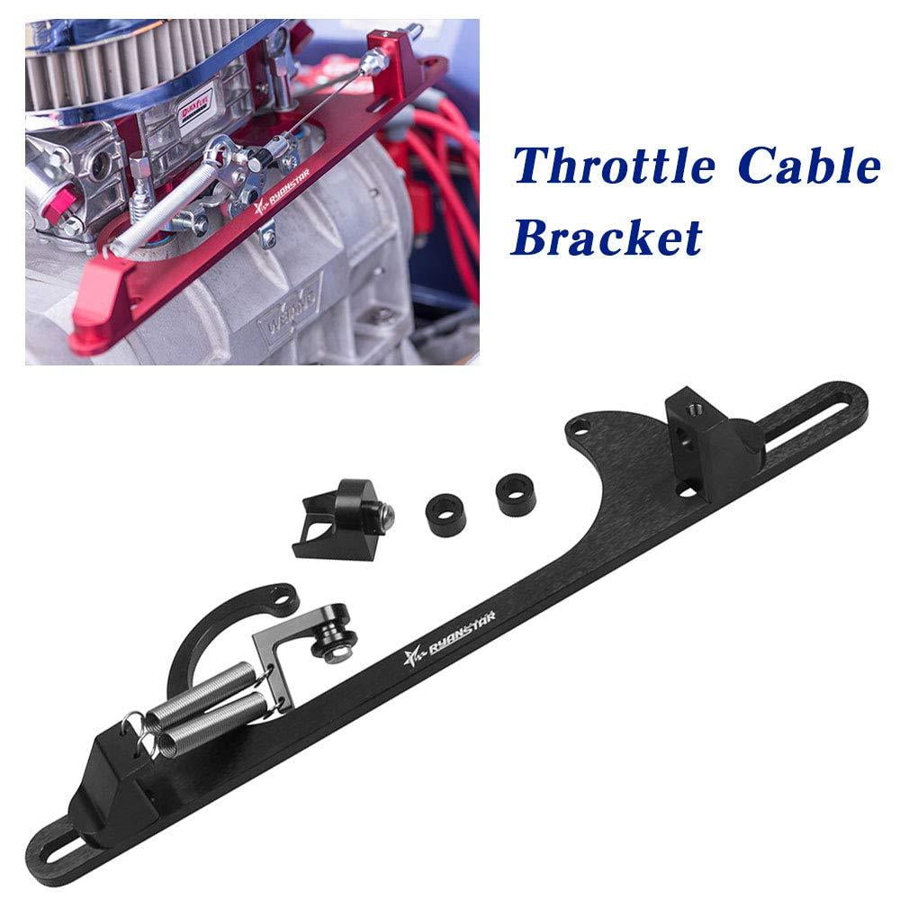Billet Aluminum Throttle Cable Bracket w/ Double SS Return Spring for 4150 SILVR