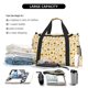 thumbnail image 5 of Balery Brown Leaf Sunflower Bolsa de Gimnasio para Mujeres, Bolsa de Viaje con Bolsillo Húmedo, Bolsa de Fin de Semana para Mujeres, Bolsa de Viaje Resistente al Agua, 5 of 7