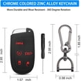 thumbnail image 3 of for Dodge Key Fob 5 Button Key Fob Case Silicone Remote Key Case for Dodge for Jeep Grand Cherokee Key fob Cover (Black Red), 3 of 5