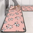 thumbnail image 2 of Kitchen Rugs Sets Of 2,Pink Cow Happy Pattern Anti Fatigue Kitchen Mat Rugs Non Slip Washable,Decorative Kitchen Floor Mats for Kitchen,Sink,Laundry,17"x47"+17"x47", 2 of 5