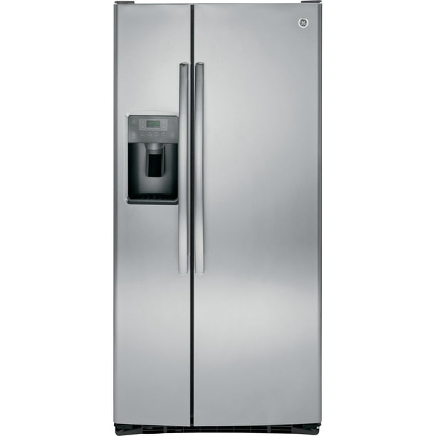 GE Appliances GSE23GSKSS 33 Inch Freestanding Side by Side Refrigerator Stainless Steel