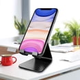 thumbnail image 3 of CreaDream Phone Stand for Desk, Cell Phone Stand Holder, Aluminum Desktop Stand Compatible with Switch, All Smart Phones, iPhone  16 15 14 13 12 Pro Max Mini-Black, 3 of 7