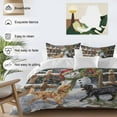 thumbnail image 3 of Christmas Xmas Bedding Duvet Cover Set Full Size 4 Pieces Wreath Snowman Cute Dog Winter Bedding Set with Zipper Closure, 1 Comforter Cover 86x86 Inches 1 Flat Sheet & 2 Pillow Cases, 3 of 7