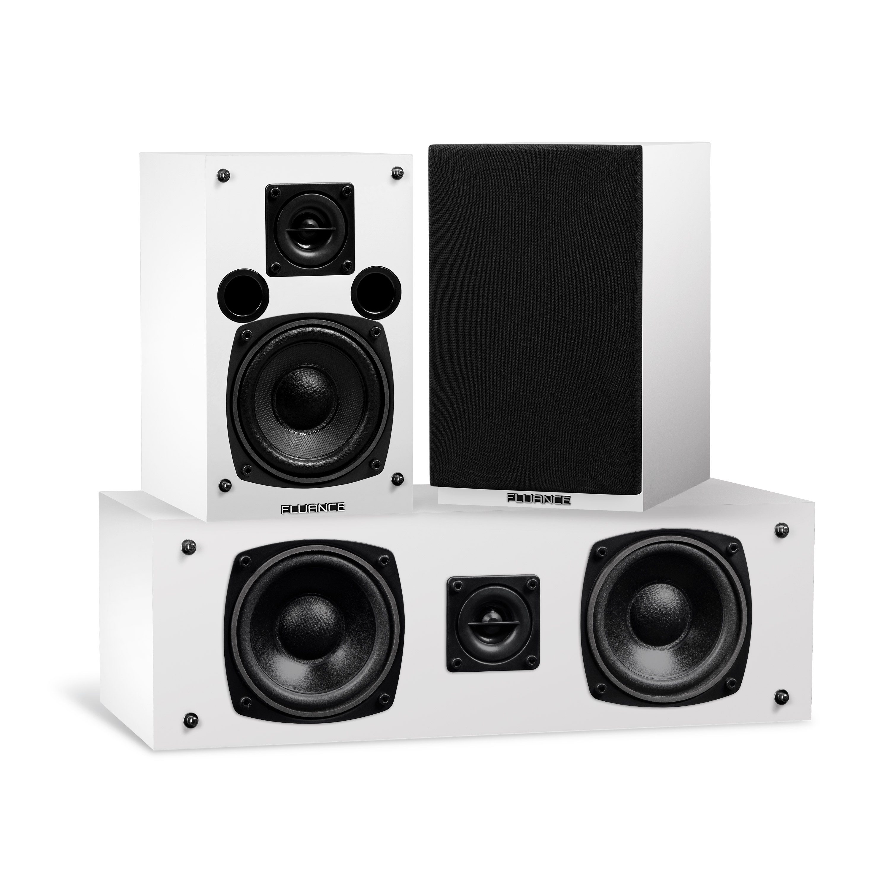 Fluance Elite Compact Home Theater 5.0 Speaker System - White - image 3 of 7