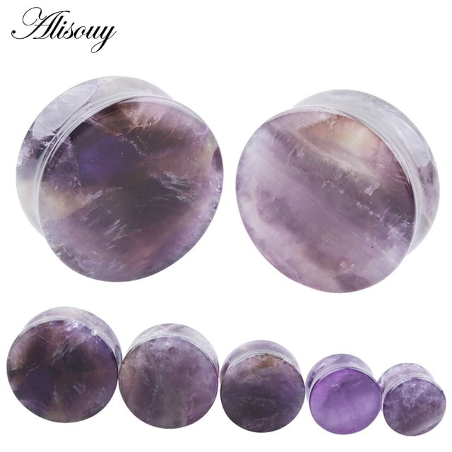 1 unidad de tapones para los oídos de piedra, calibres, pendientes para mujeres y hombres, tapón para los oídos, túnel de carne, Piercing expansor, expansor de oreja, Piercing para el cuerpo, joyería Tan Jianjun unisex