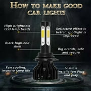 9003 H4 LED High/Low Beam Headlight Bulbs for 2012-2017 Kia Rio H11 Fog light Bulbs