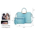 thumbnail image 6 of Womens Handbag Top Handle Shoulder Bag Tote Satchel Purse Work Bag with Matching Wallet, 6 of 8